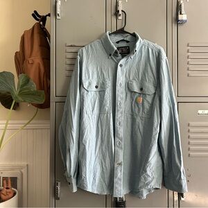Carhartt Men's Loose Fit Midweight Chambray Long-Sleeve Shirt size M